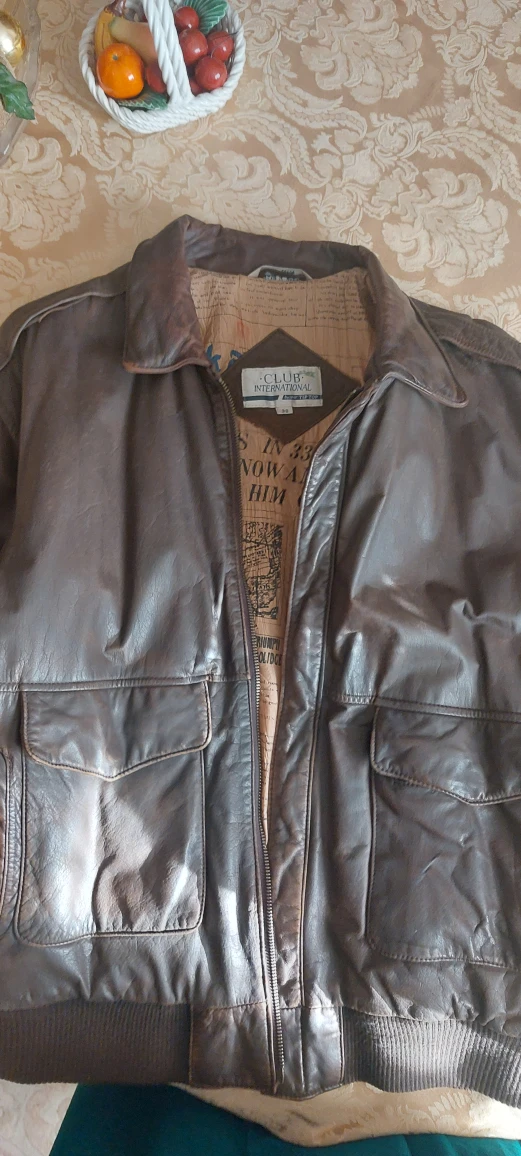Club International Brown Leather Jacket Size 36 - photo 5