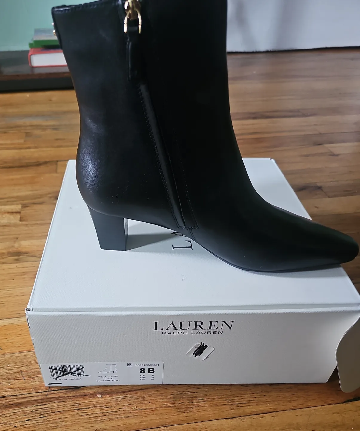 Lauren Ralph Lauren Black Ankle Boots - Size 8B thumbnail