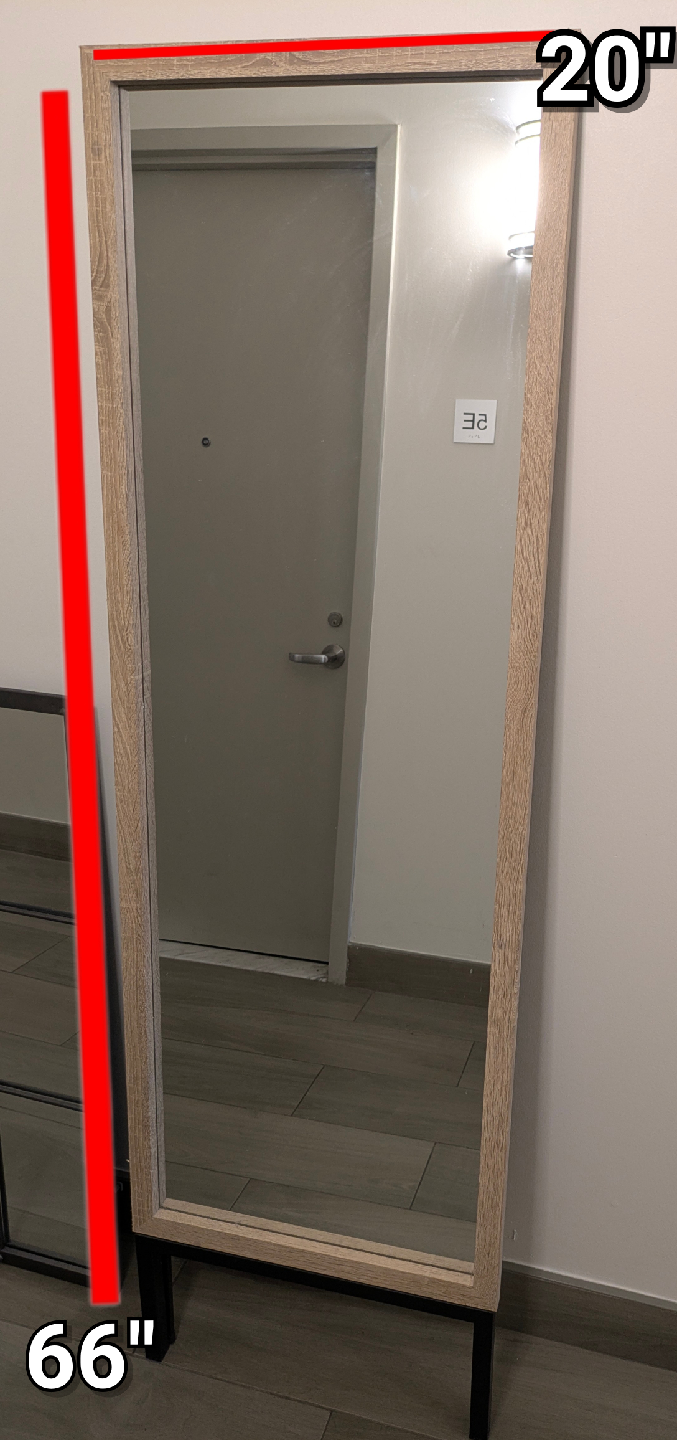 Full Length Standing Mirror - 66" x 20" - photo 2