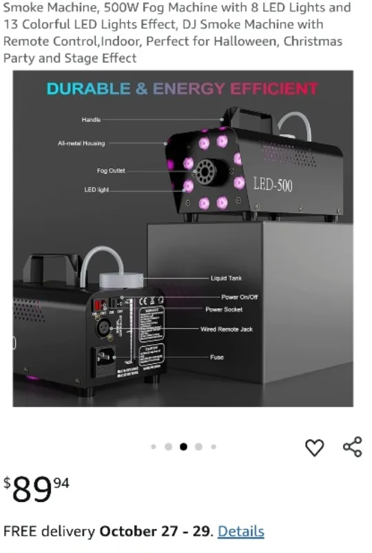 500W Fog Machine with Remote Control