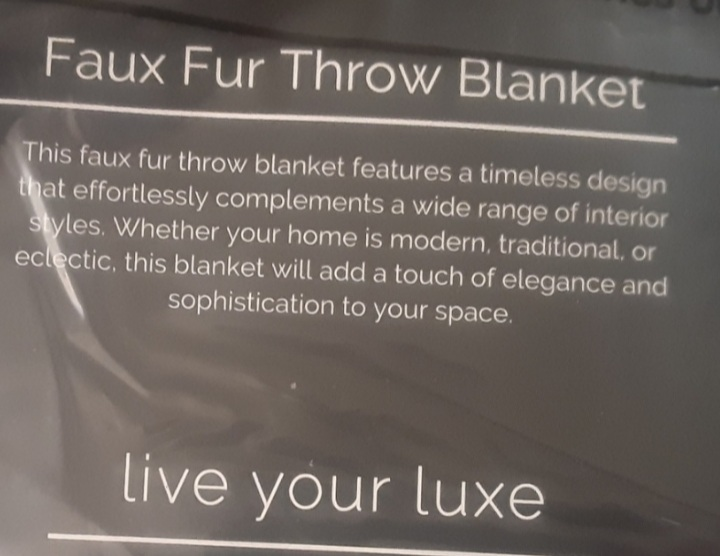 NIC & SYD Home Faux Fur Throw Blanket 50x60 - photo 2