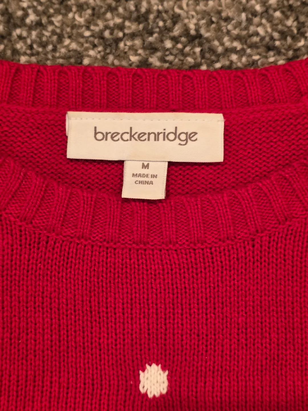 Breckenridge Red Christmas Reindeer Sweater - M image indicator(3)