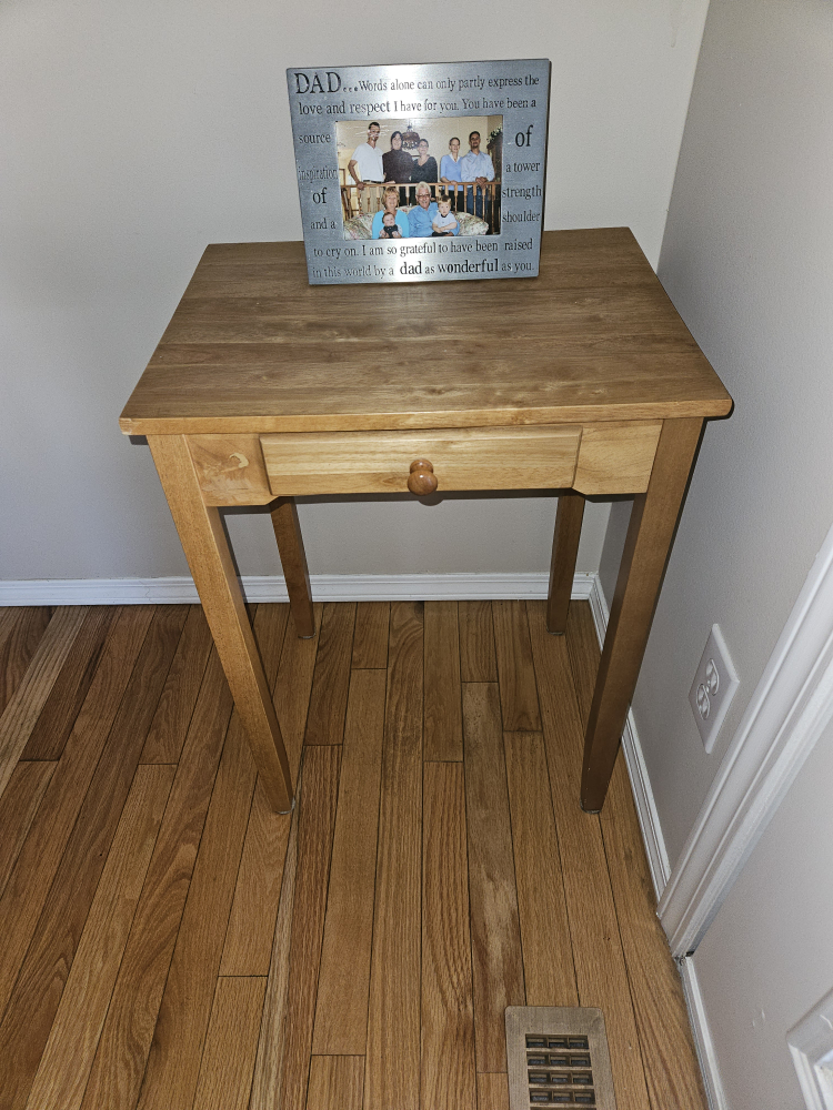Oak Side Table with Drawer