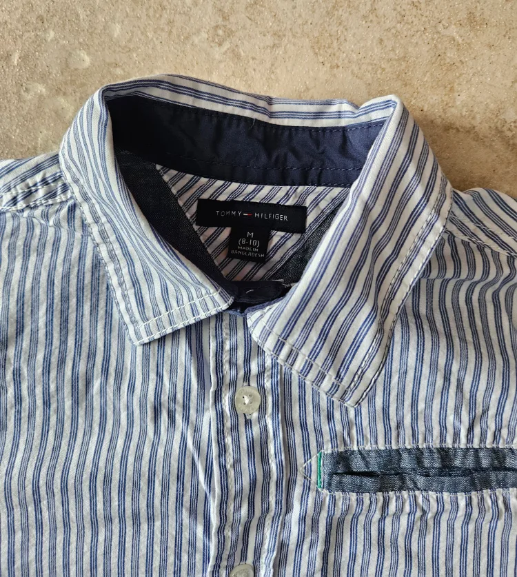 Size M (8-10) Tommy Hilfiger Button-Down Dress Shirt image indicator(3)