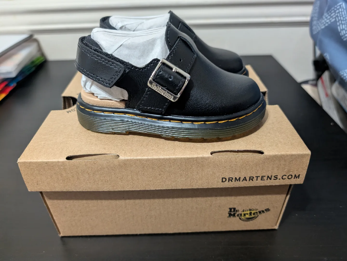 Dr. Martens Toddler Black Leather Sandals - Size 7K image indicator(5)