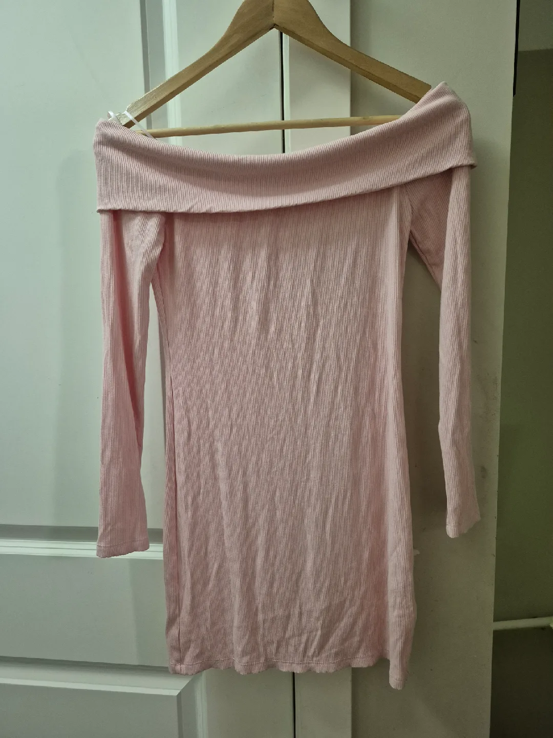 Streetwear Society Pink Off-Shoulder Dress - Size S