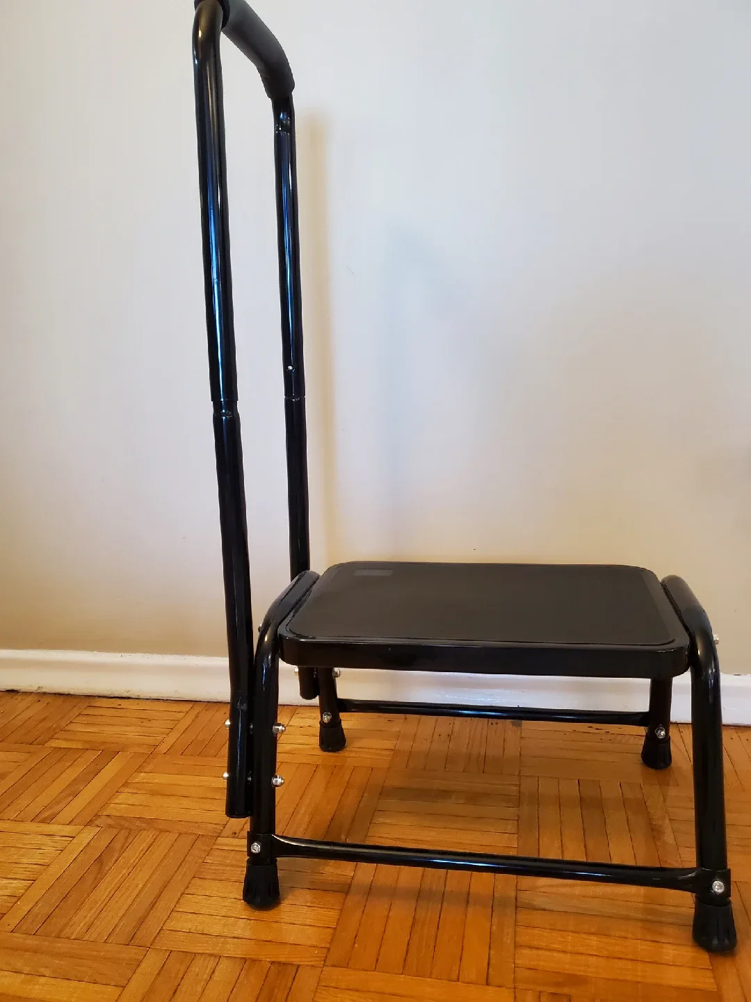Black Step Stool with Handle thumbnail