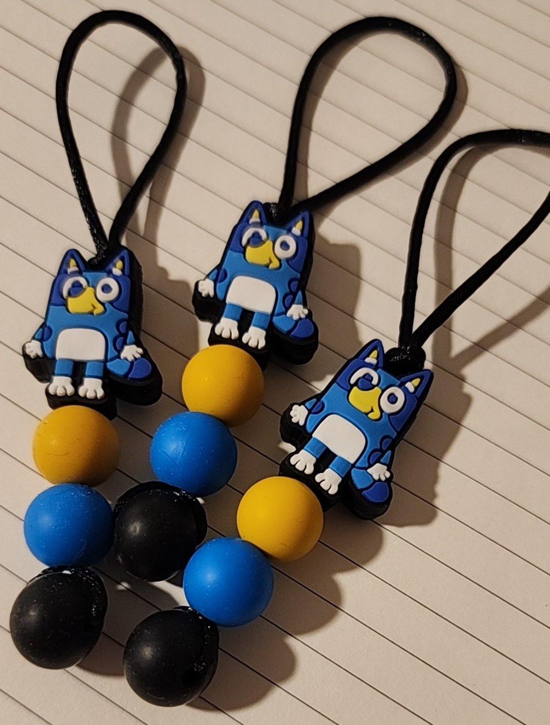 Bluey Silicone Beaded Zipper Pulls