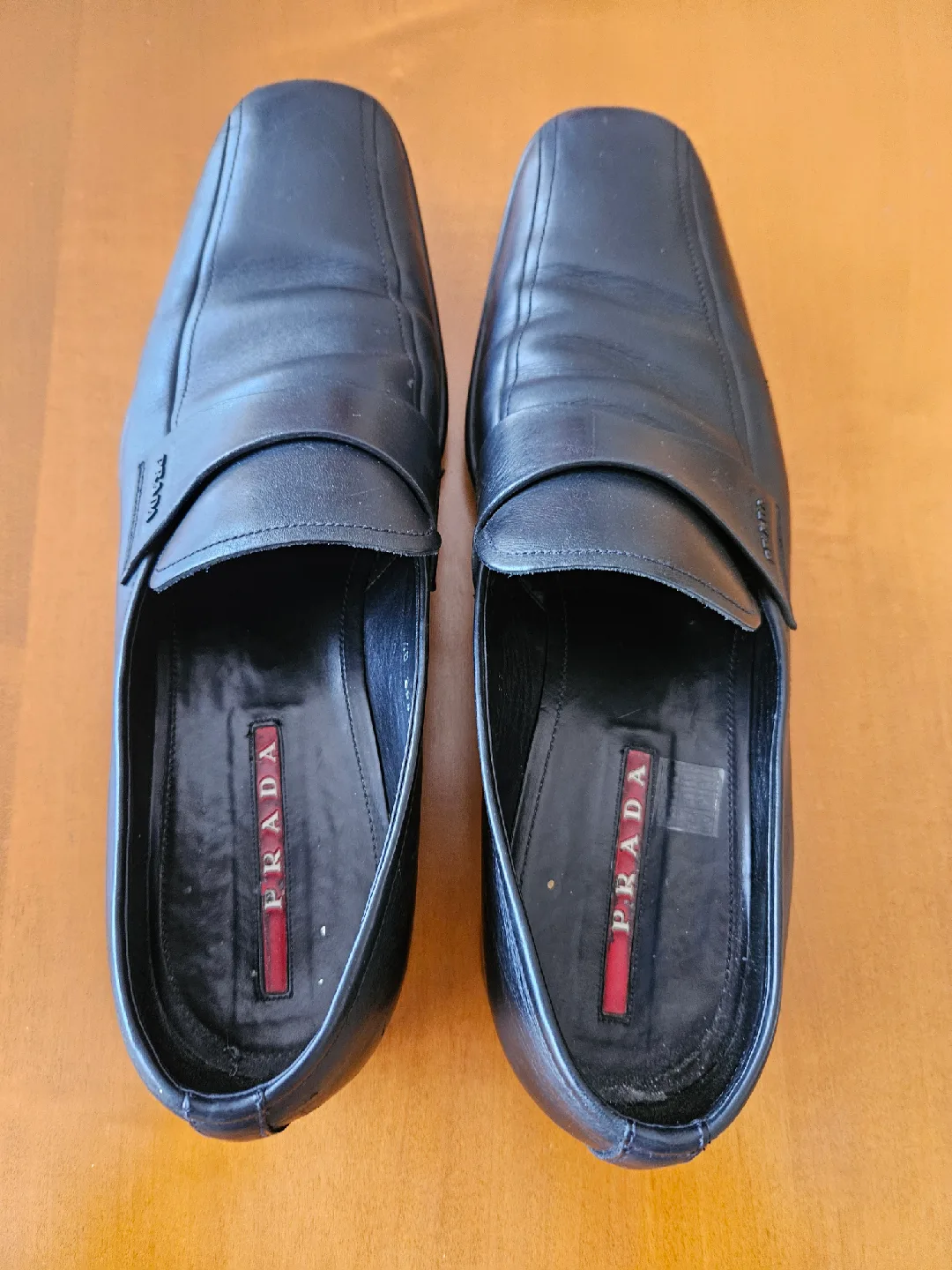 Prada Black Leather Loafers - Size 11-12.5 thumbnail