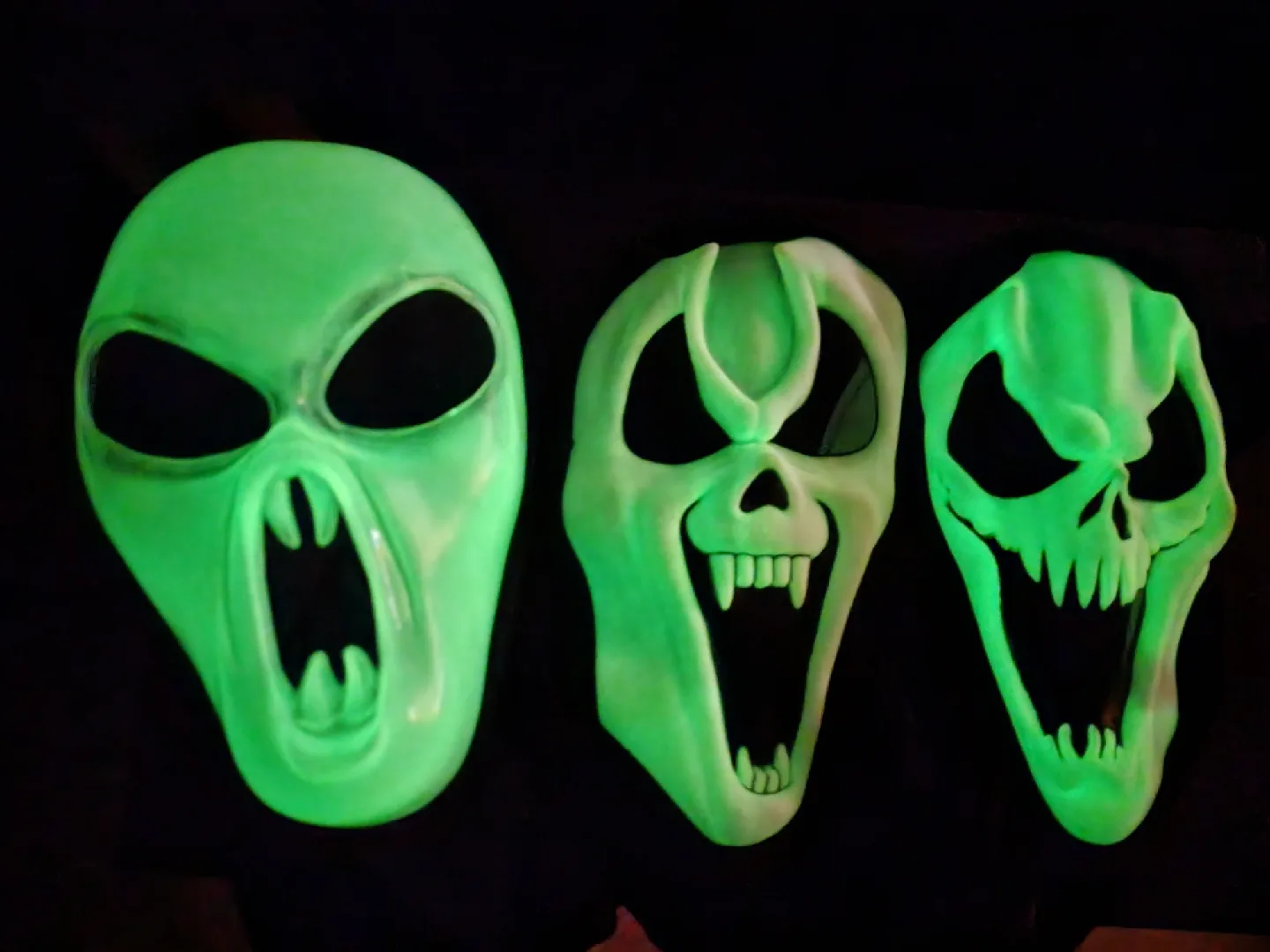 Halloween Masks - Alien, Ghostface, Skull.Glows.$20each image indicator(2)