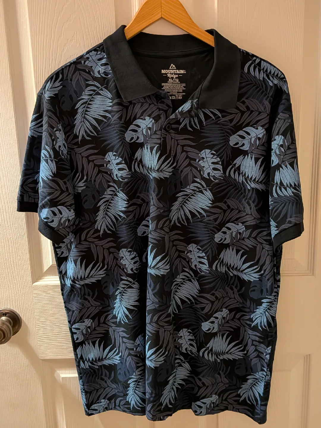 NEW Mountain Ridge XL Polo Shirt - Leaf Pattern thumbnail