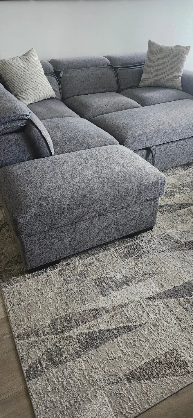 Grey Sectional Sofa with Storage Ottoman image indicator(2)
