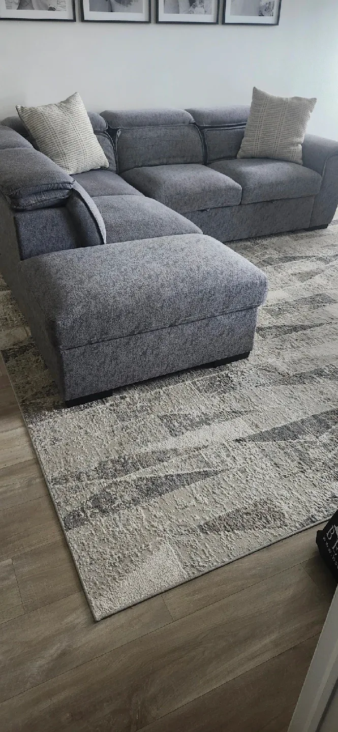 Grey Sectional Sofa with Storage Ottoman image indicator(3)