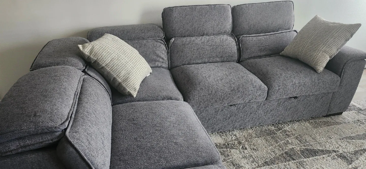 Grey Sectional Sofa with Storage Ottoman image indicator(4)