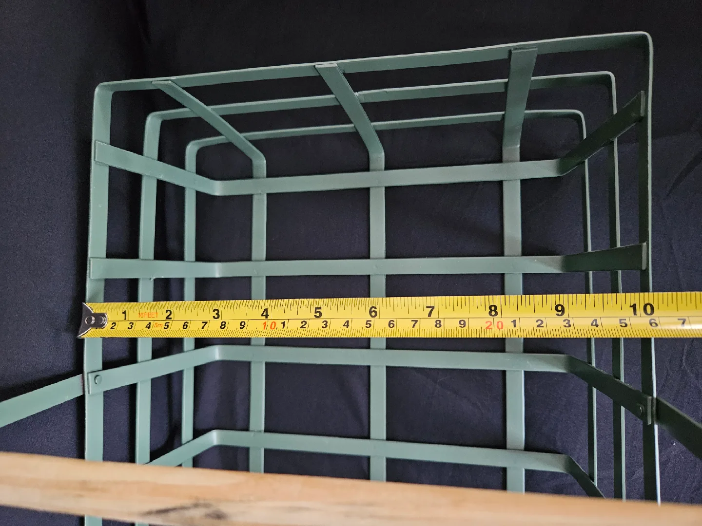 Sage Green Metal Wire Basket with Wooden Handle image indicator(3)