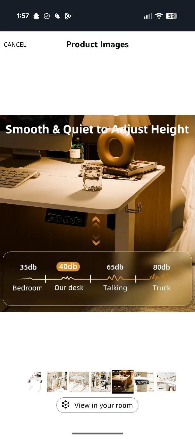 White Adjustable Standing Desk image indicator(5)