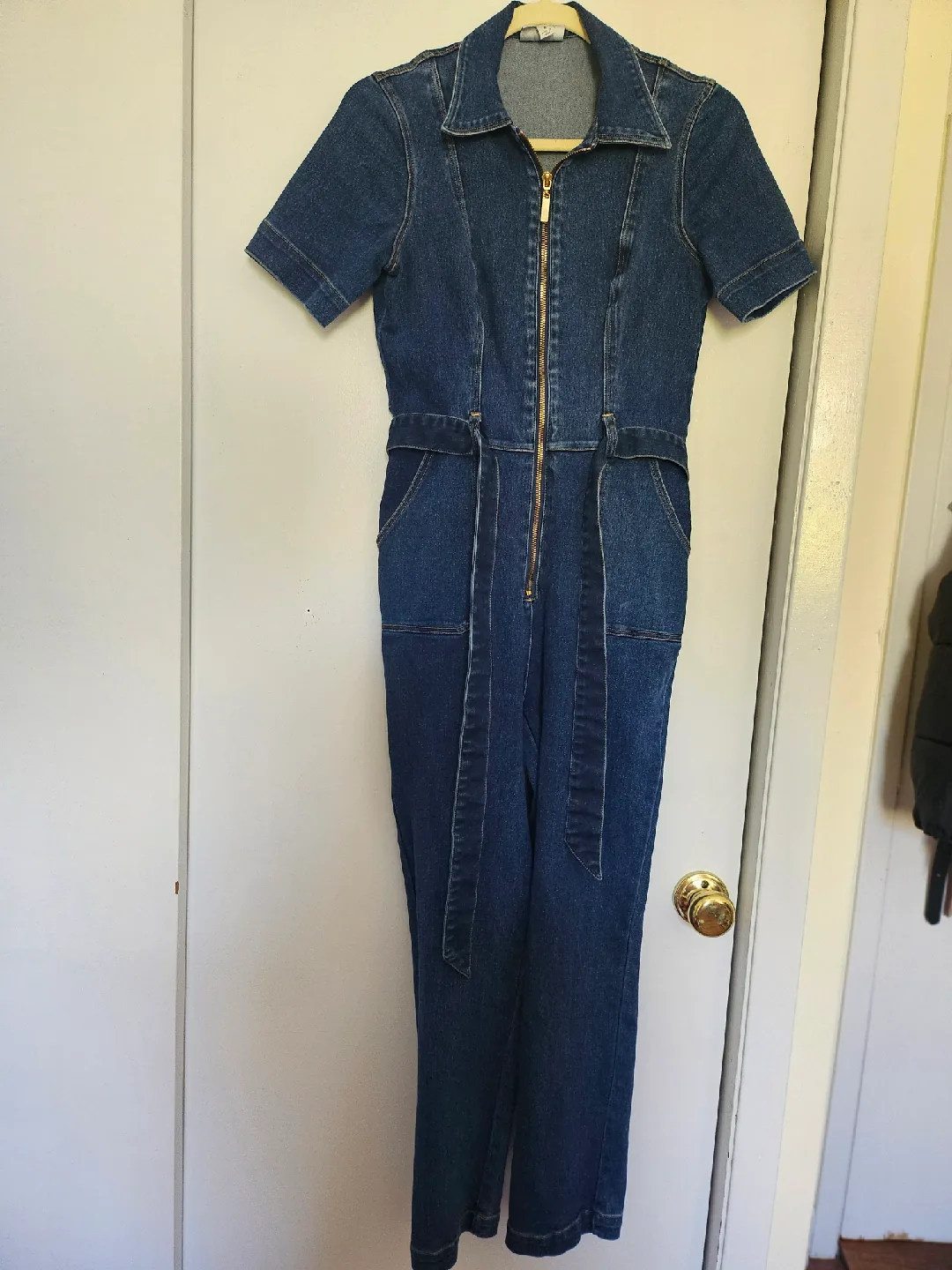 Premier Amour Denim Jumpsuit - Size 8 thumbnail