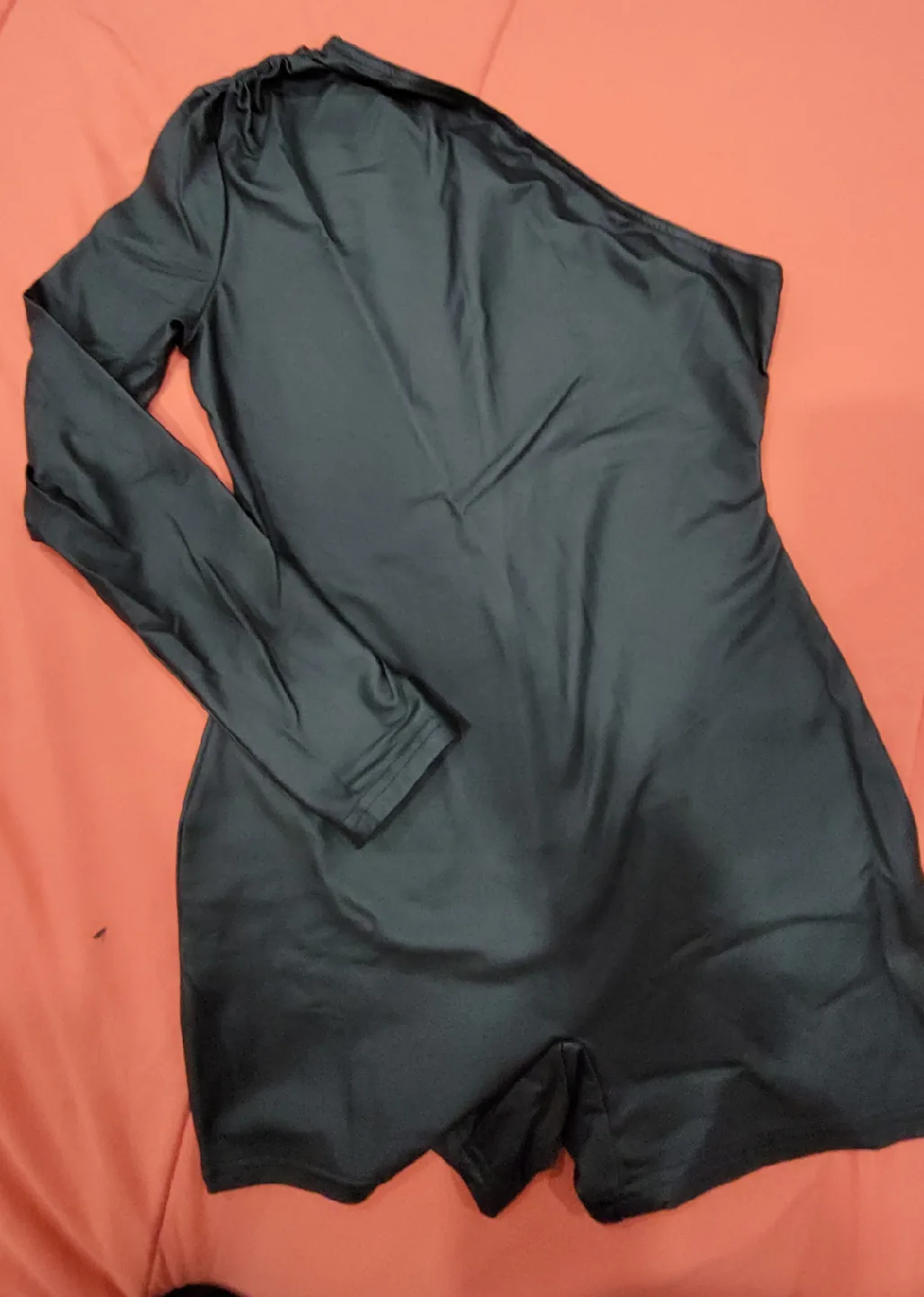 Black One-Shoulder Romper image indicator(2)