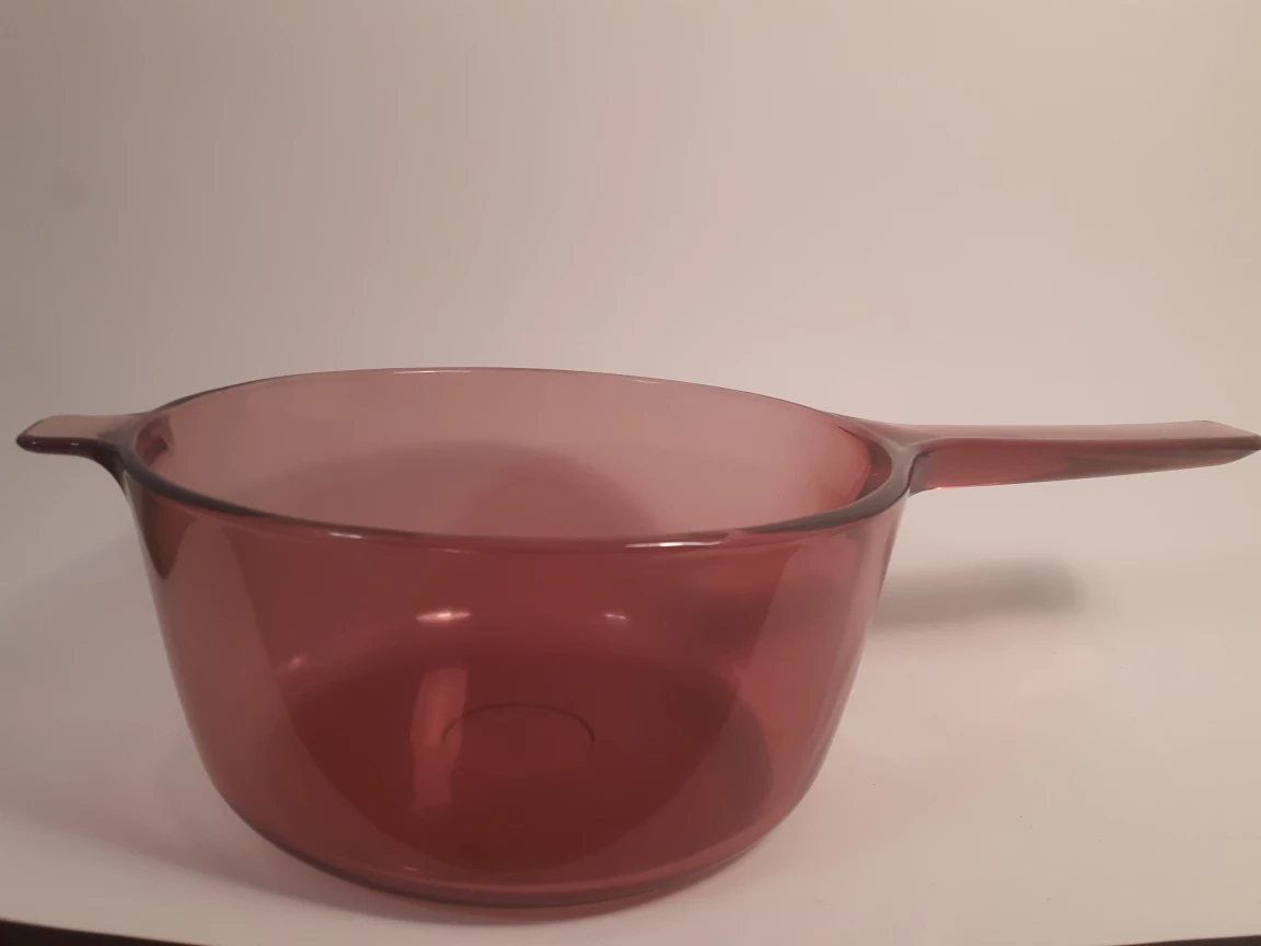 Vintage Visions Cranberry Glass Saucepan 2.5L