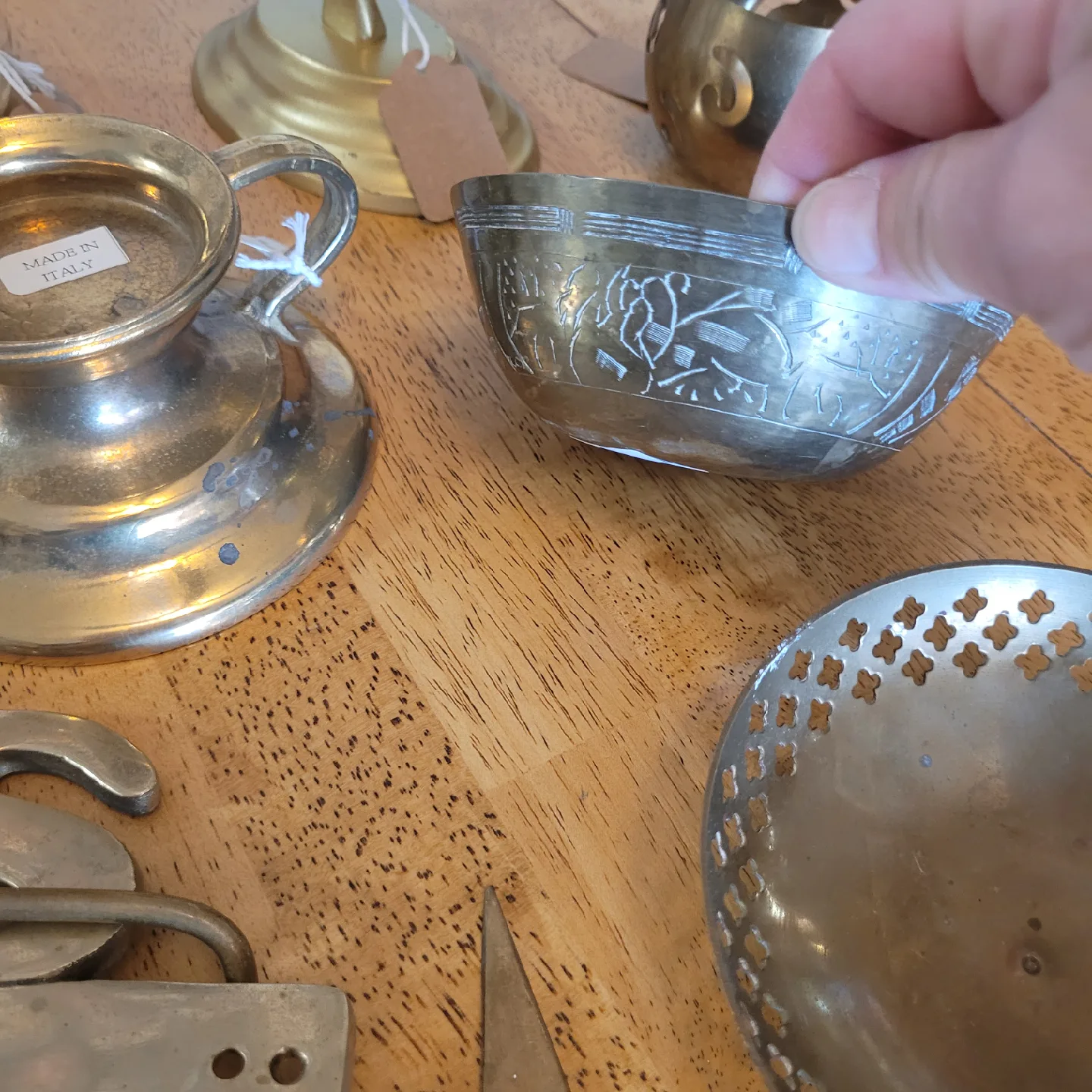 Lot of 9 Vintage Brass Items 5.00 each or all 9 for 25.00 image indicator(6)