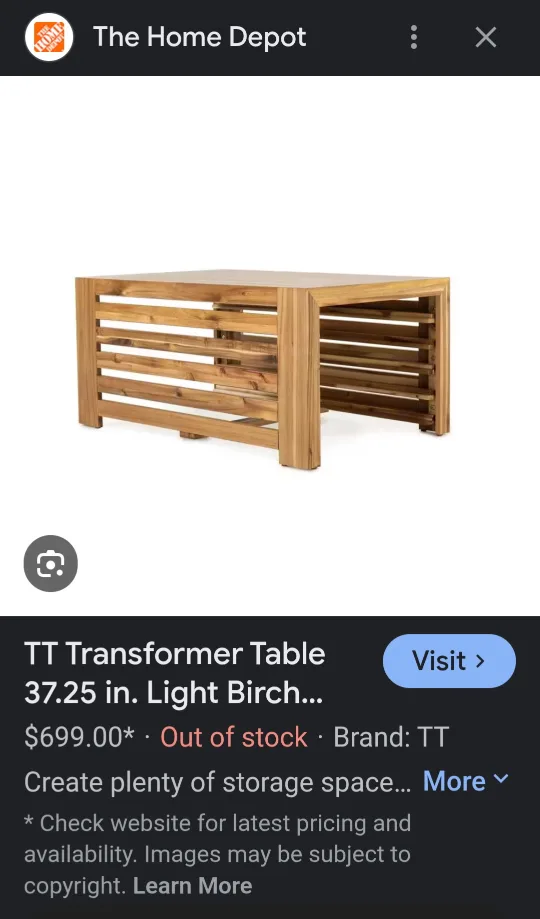 TT Transformer Coffee Table/Storage Unit ✨️ image indicator(2)