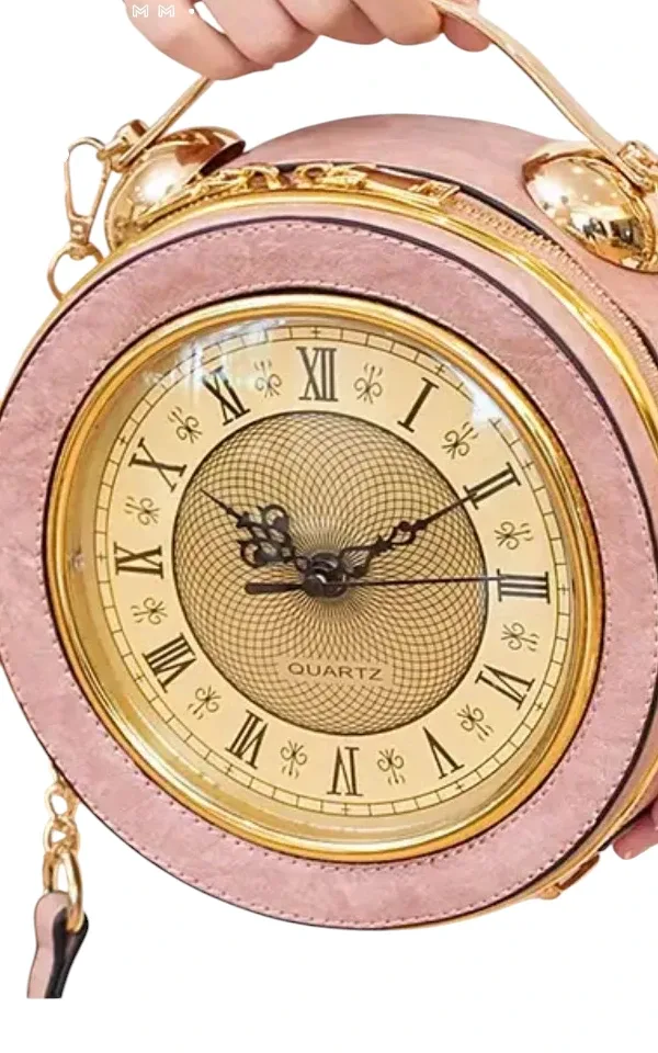 Clock Style Shoulder Bag - Unique Design! image indicator(5)