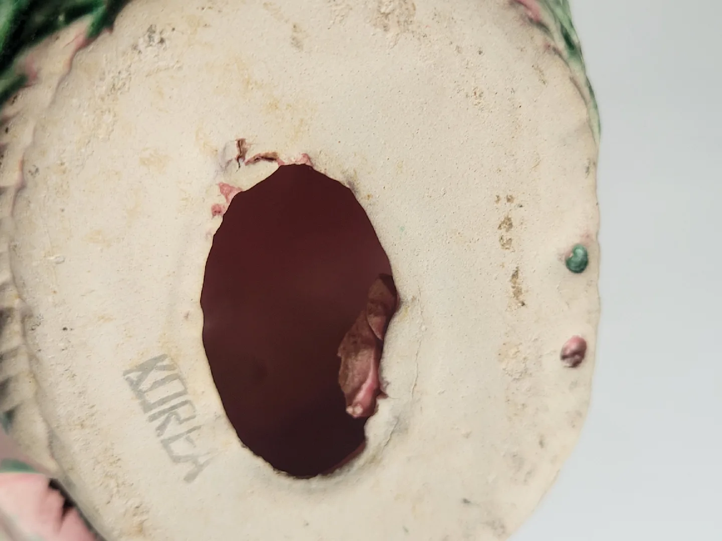 vintage Pink Ceramic Shipwreck Boat aquarium Figurine image indicator(6)