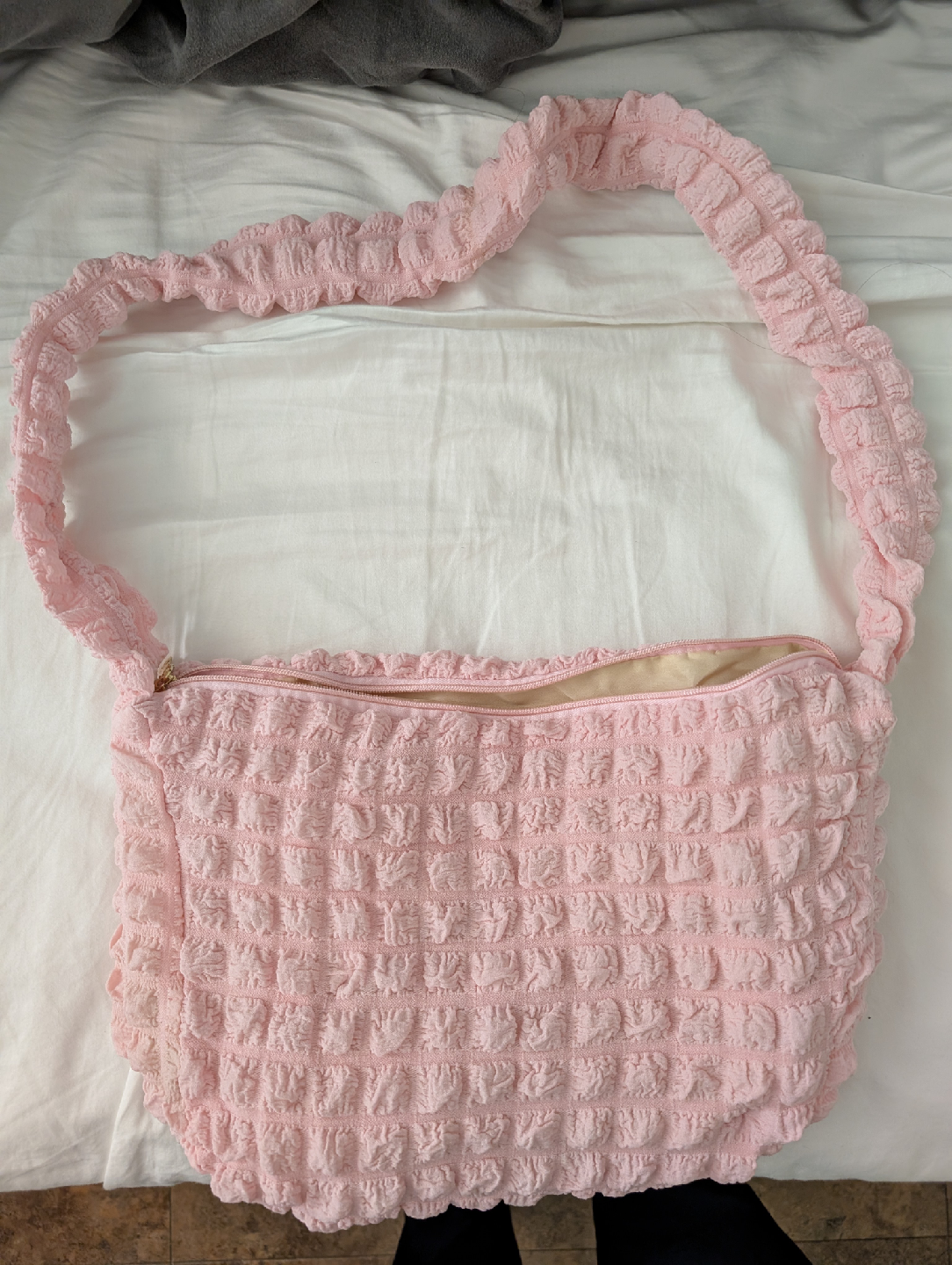 Brand New Laneige Pink Shoulder Bag Quilted Puffy Shoulder Bag