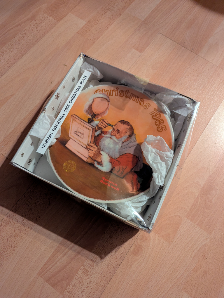 LIKE NEW vintage Norman Rockwell Christmas Plate 1985 - photo 2