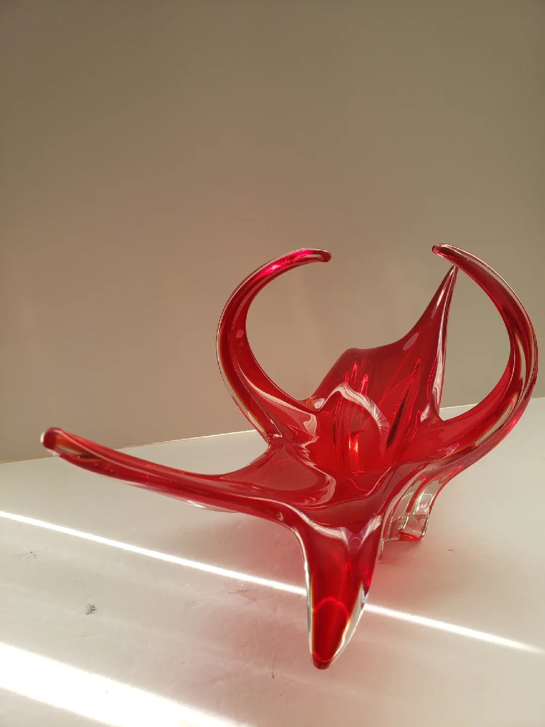 Vintage Lorraine  Red Glass Bowl image indicator(2)