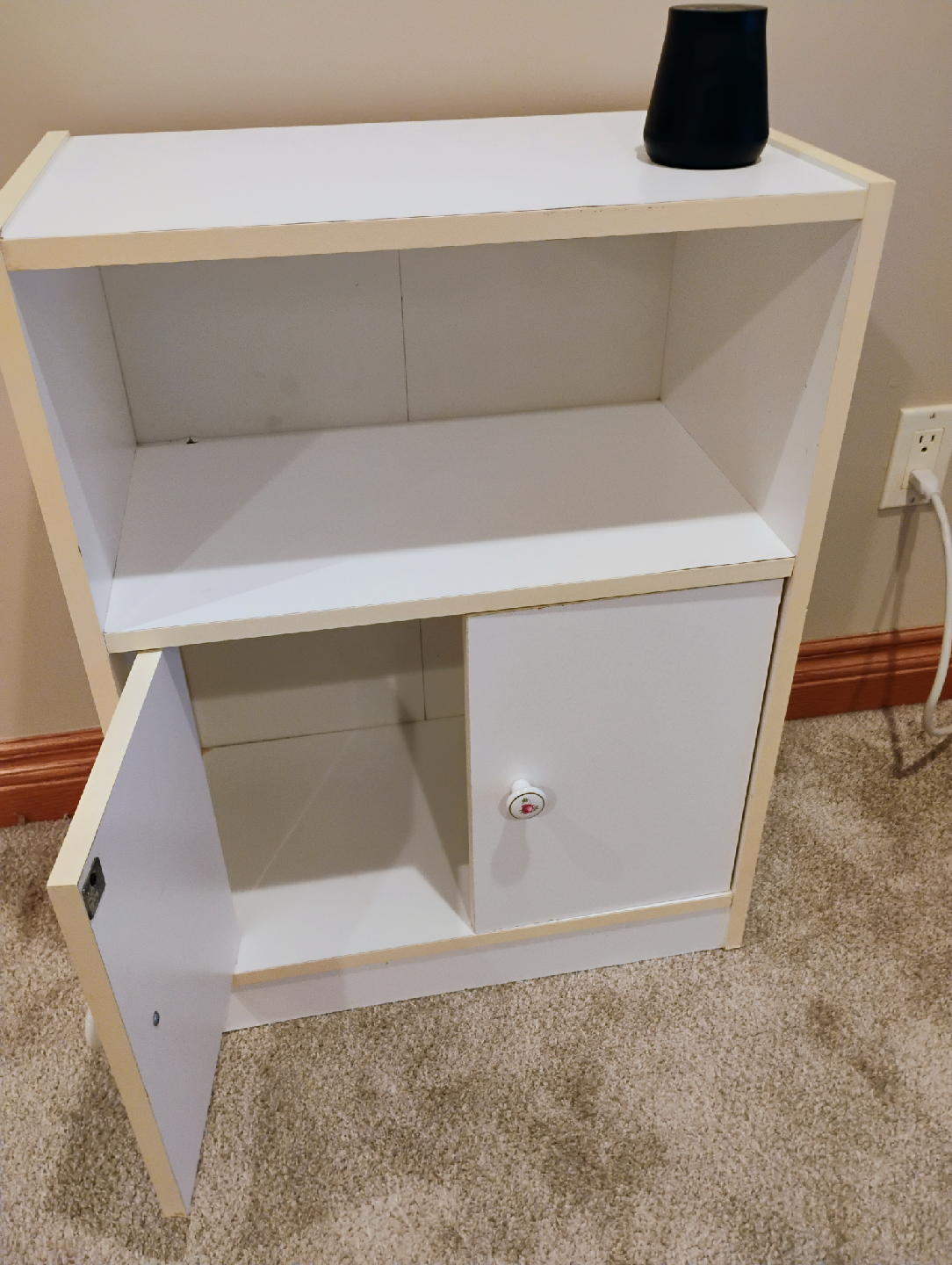 White Cabinet with Rose Original Porcelain Knobs - photo 5