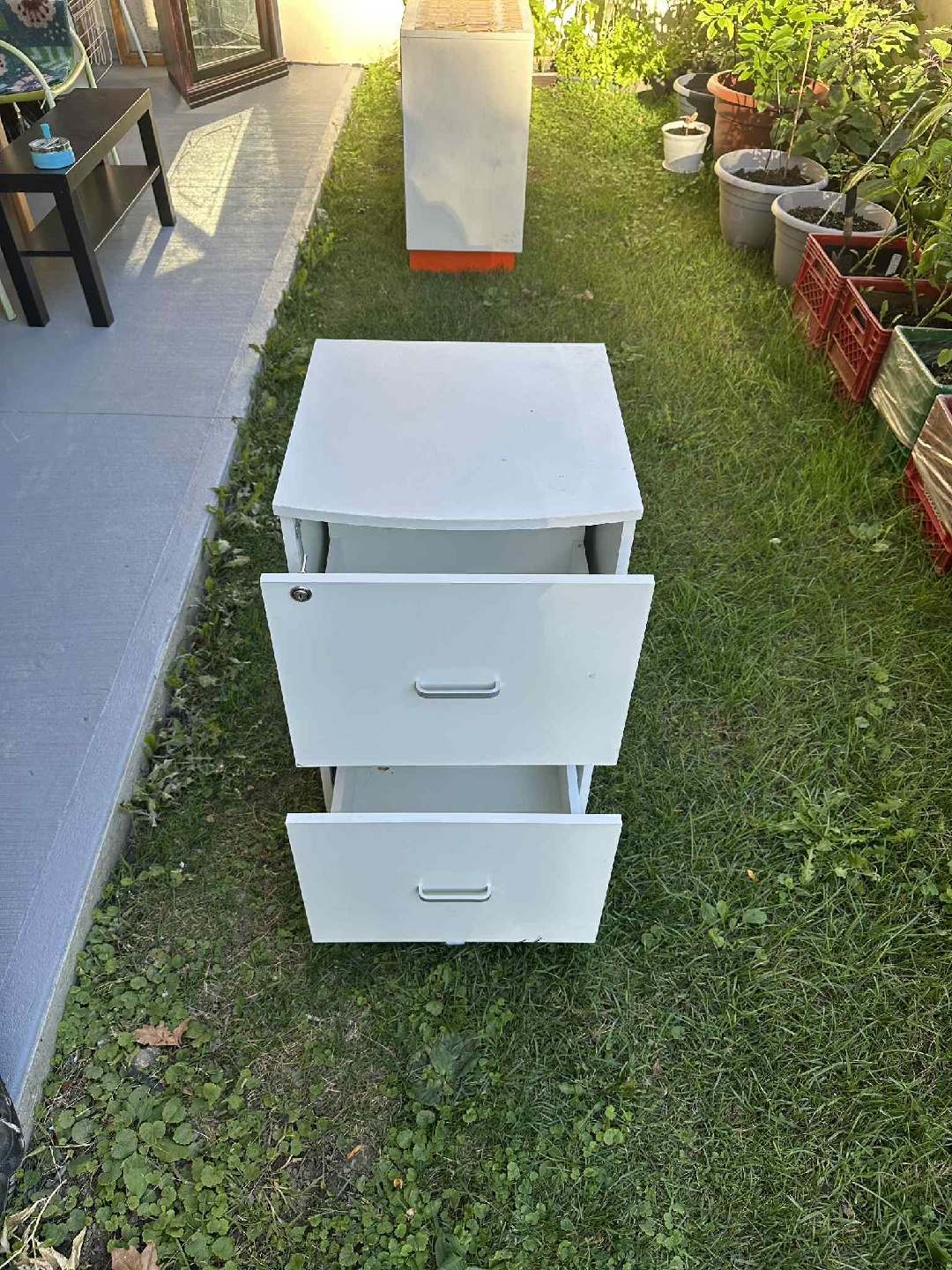 White 2-Drawer Filing Cabinet - photo 2