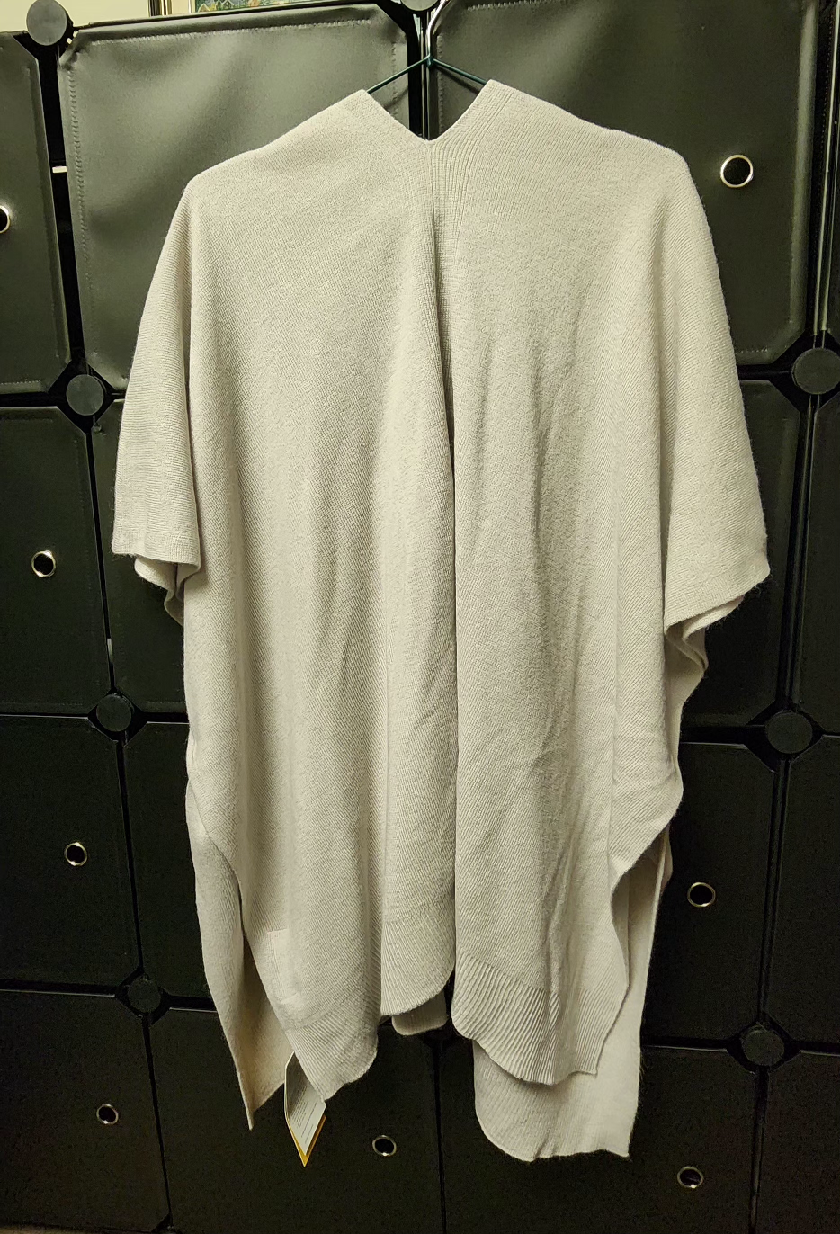 soft knitted cardigan/poncho with belt - photo 2
