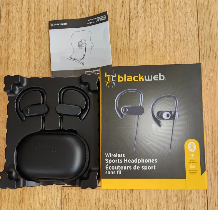 BLACKWEB SPORT BLUETOOTH WIRELESS  EARPHONES thumbnail