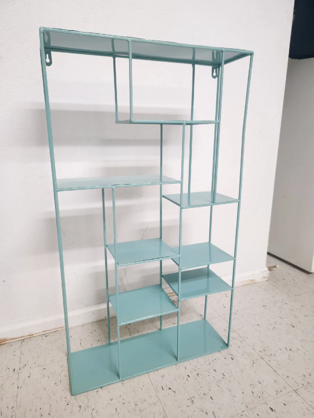 Light Blue Metal Wall Shelf image indicator(9)