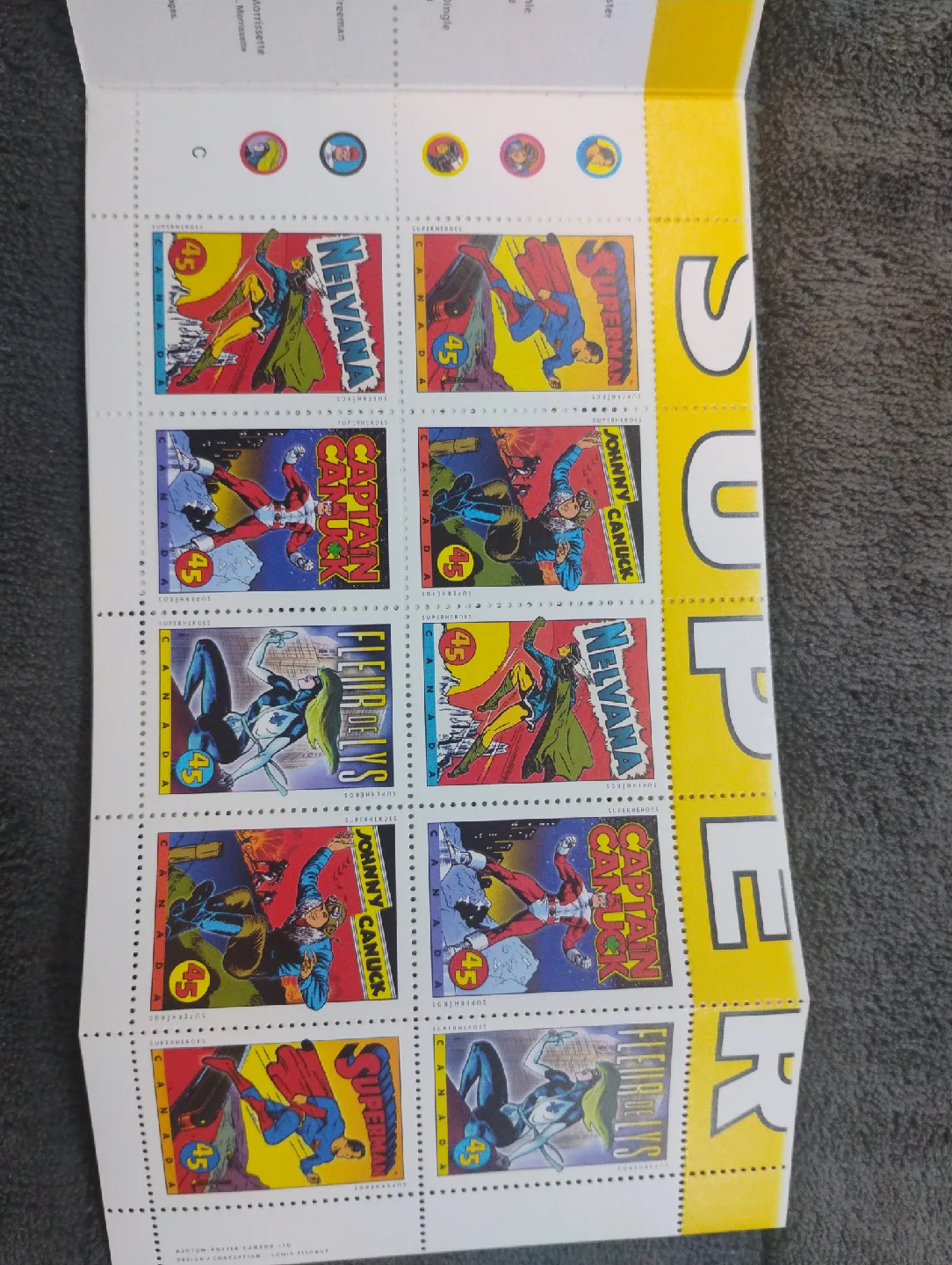 Canada Post Superman Superhero Stamps image indicator(3)