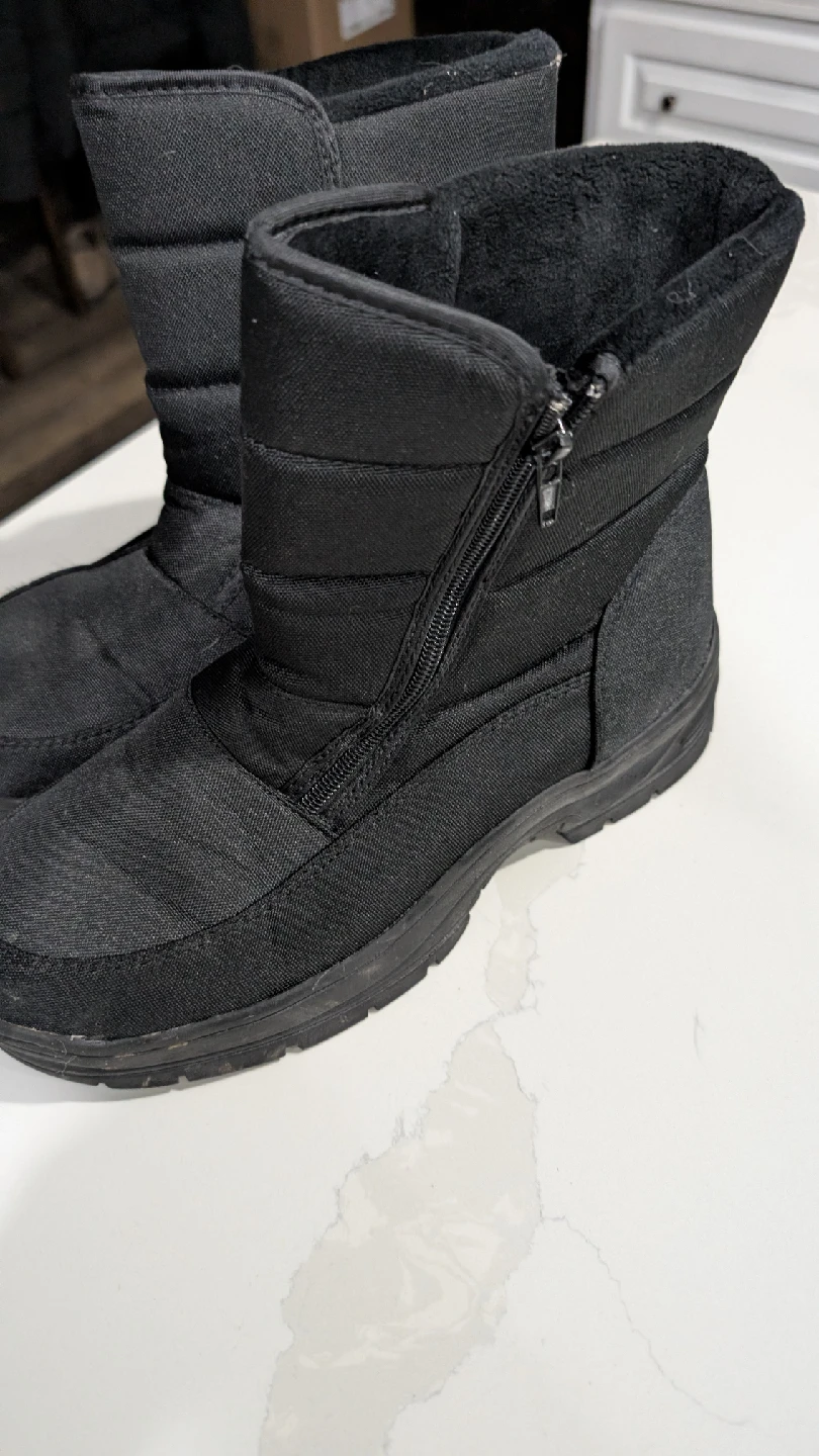 insulated Black Winter Boots with Zipper - photo 2