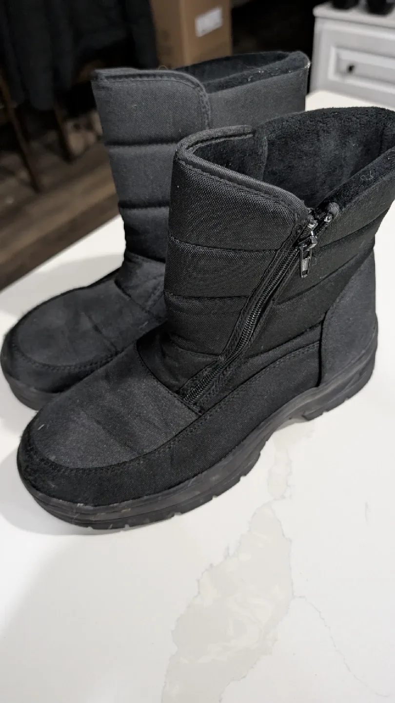 insulated Black Winter Boots with Zipper image indicator(3)