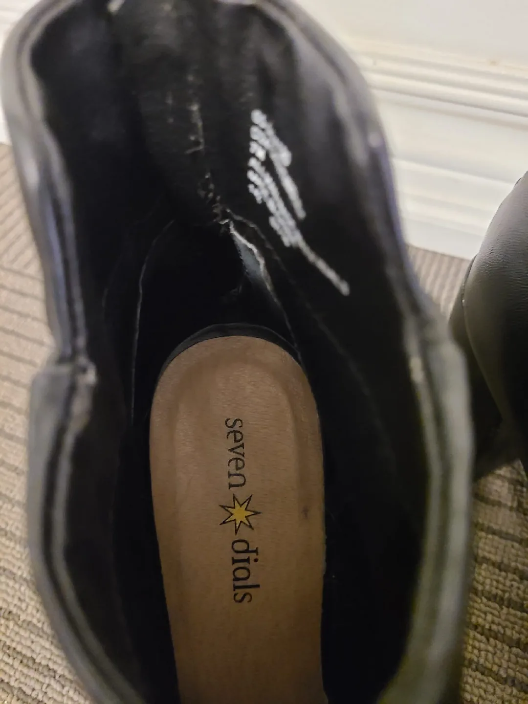 Black Peep Toe Heeled Booties image indicator(7)