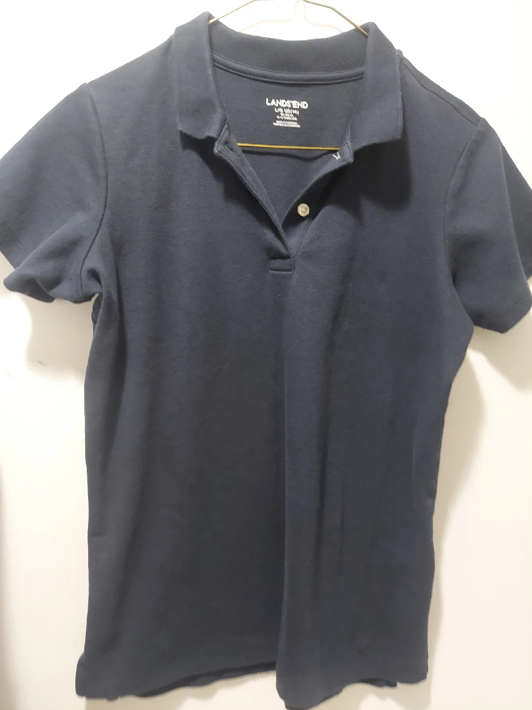 Lands' End Navy Blue  Teen Polo Shirt - L/G US (14) image indicator(2)