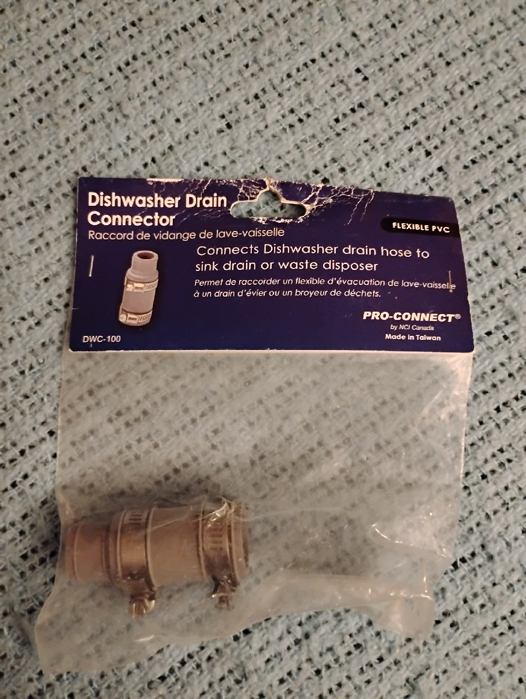 NIB! DISHWASHER DRAIN CONNECTOR
