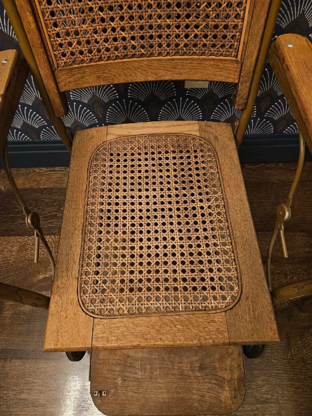 Vintage Wicker and Wood Wheelchair image indicator(3)