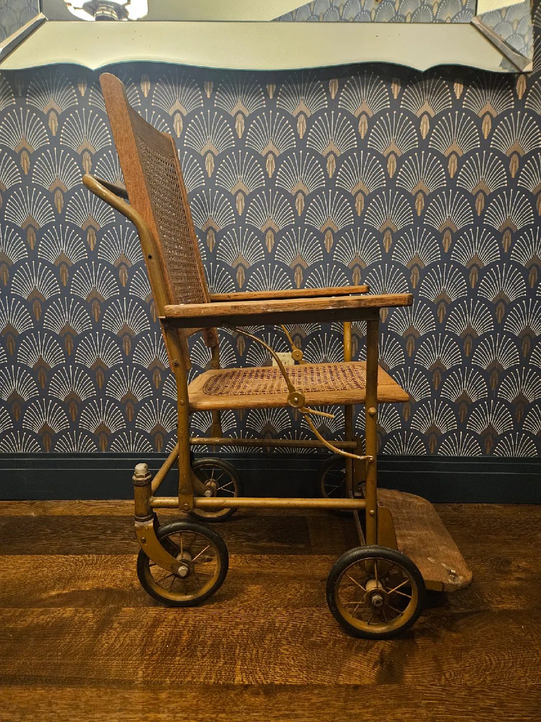 Vintage Wicker and Wood Wheelchair image indicator(7)