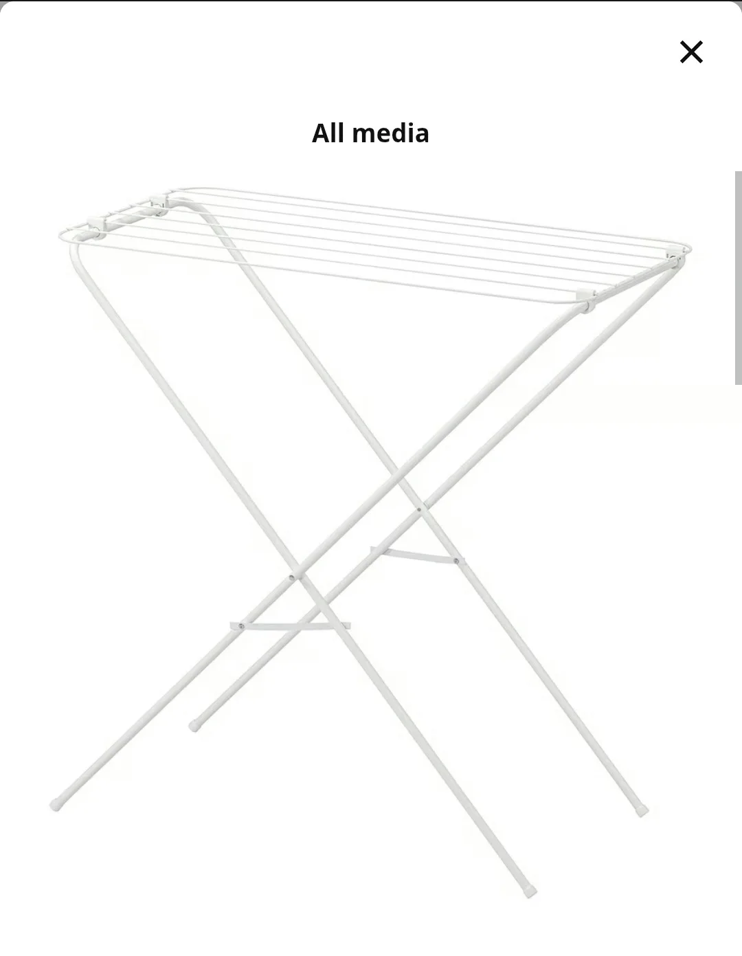 Ikea Antonius Clothes Drying Rack - White thumbnail
