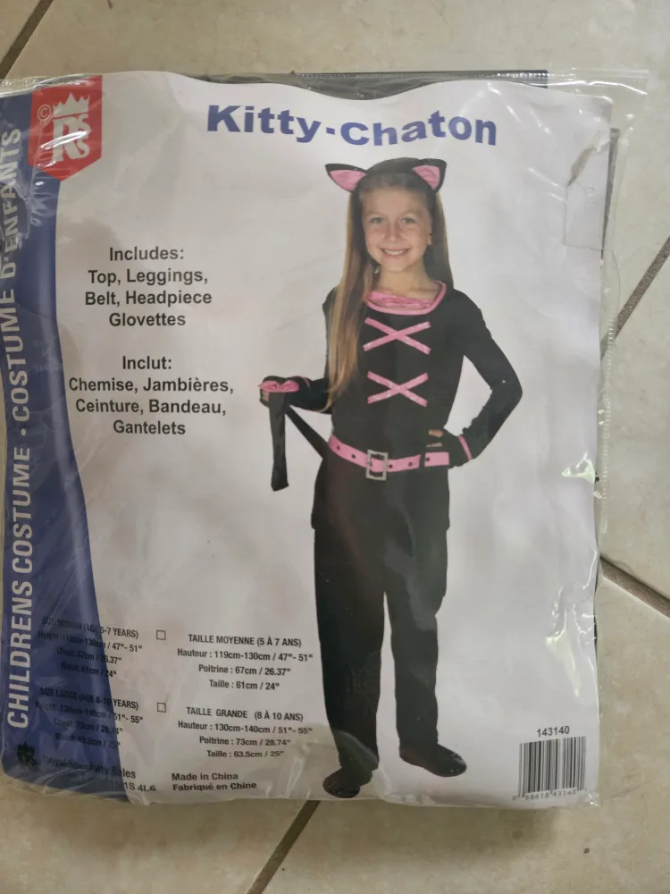 NEW 7-9yrs Cat Halloween Custom thumbnail