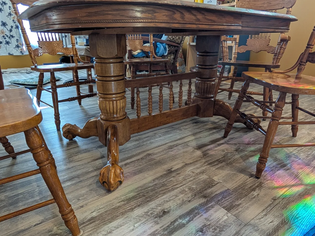 Wooden Dining Table with 6 Chairs image indicator(4)