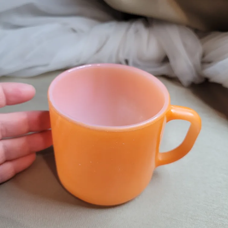 2 Vintage Glass Mugs Anchor Hocking FireKing & Federal Glass image indicator(9)