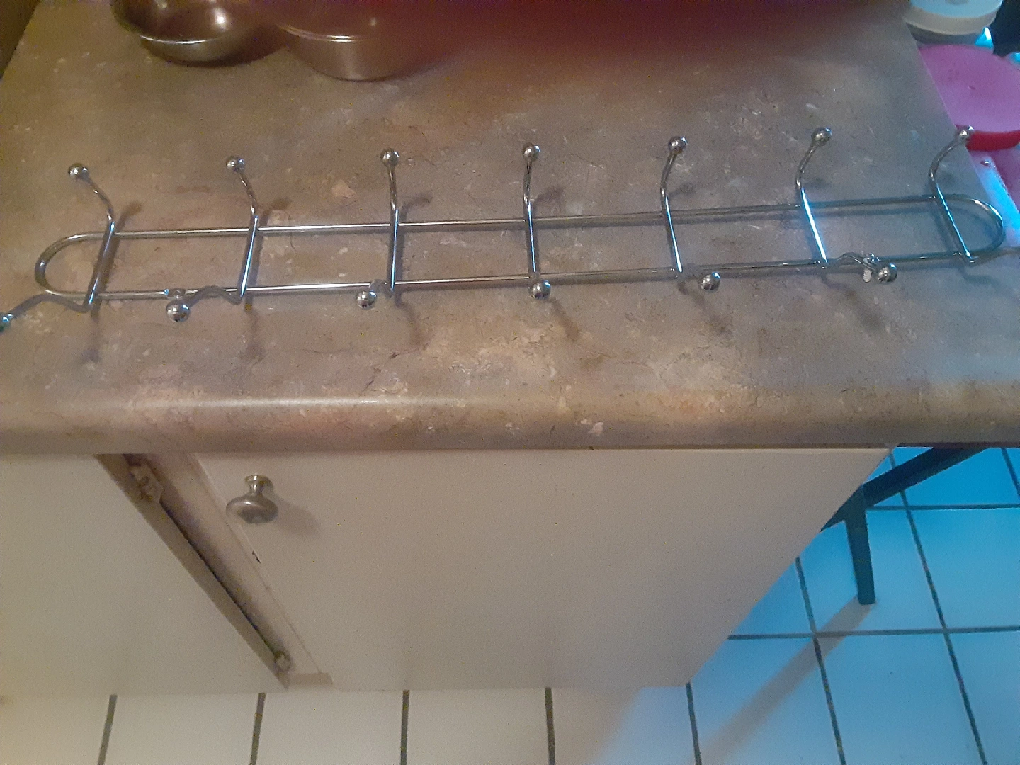 Chrome Coat Rack with Hooks Karrot