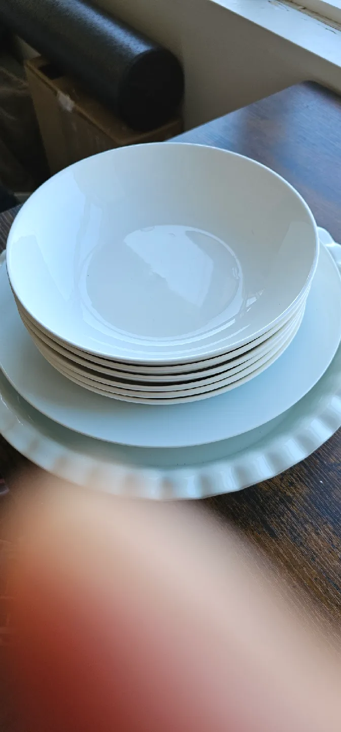 White Ceramic Bowls - Set of 6 thumbnail