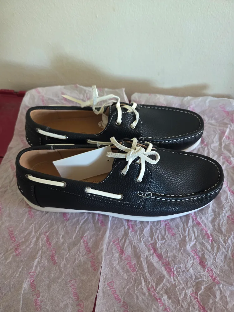 New Bruno Marc Boat Shoes, Black size 11 image indicator(4)